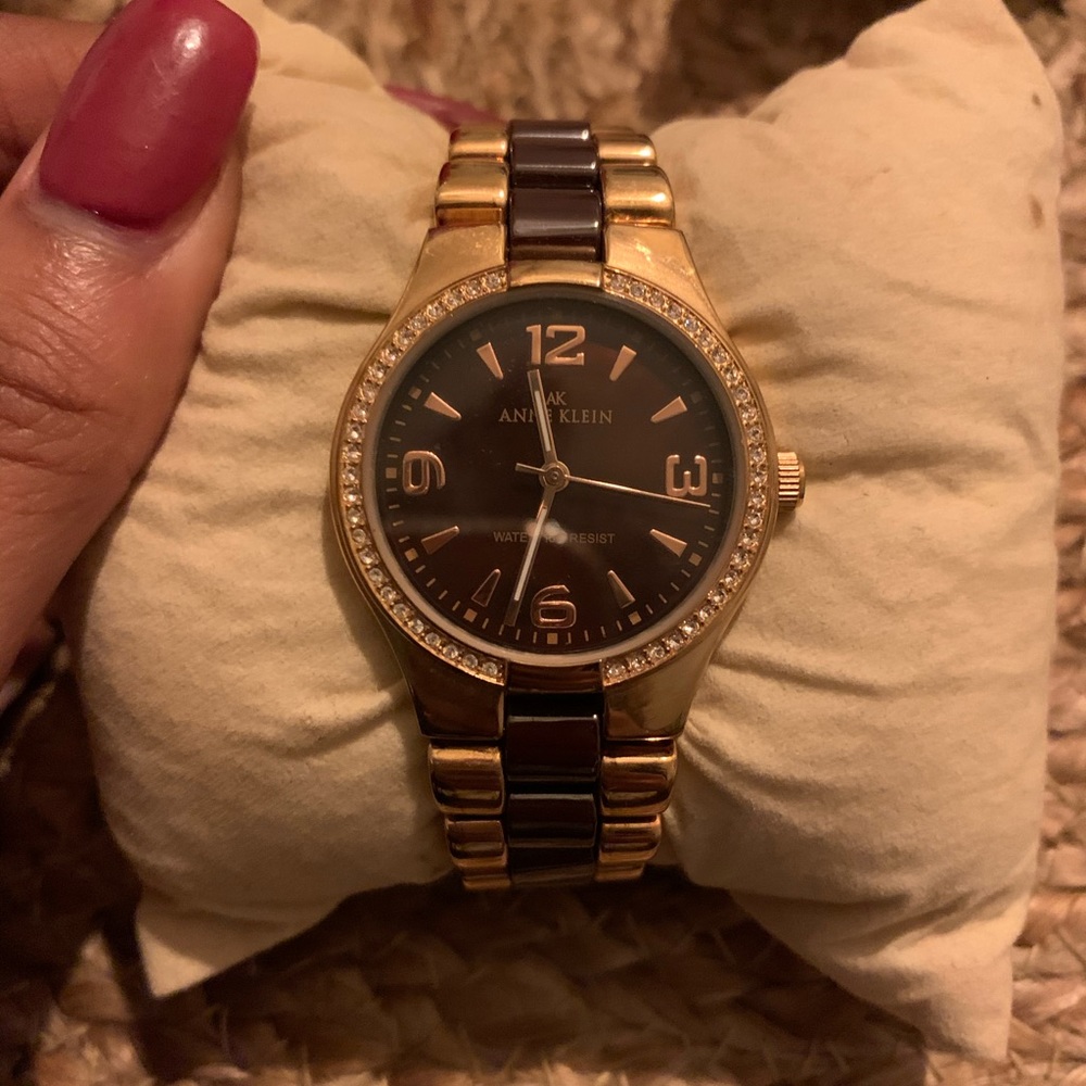 Anne Klein golden brown watch